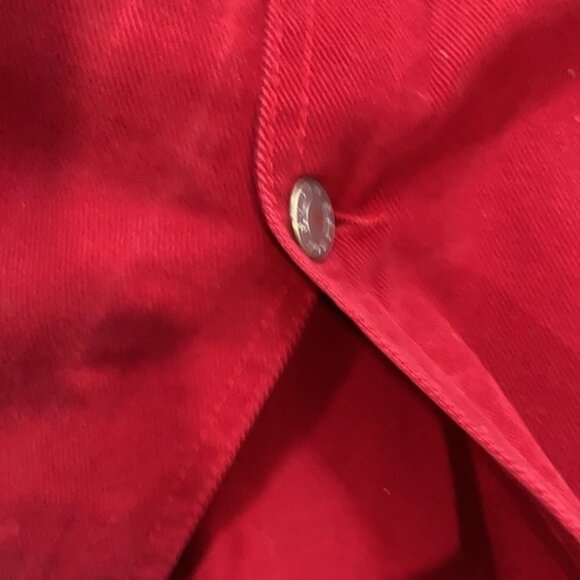 ESPRIT Red Denim Long Skirt button down small/medium fit - Picture 7 of 7